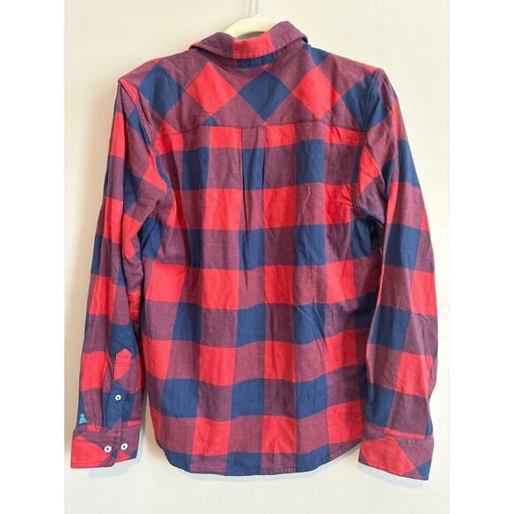 NWOT Chubbies Checkered Plaid Classic Flannel Size Small Blue Red - Picture 5 of 5